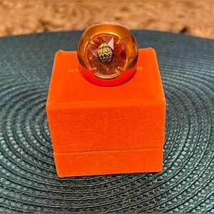 Kurt Geiger Large Cocktail Ring With Eagle Resin Stone Size 7